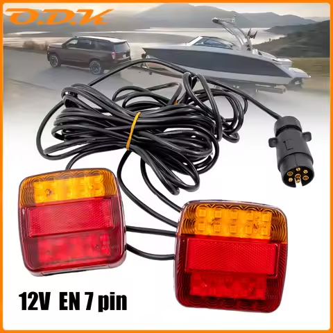 Kit feux arrière LED remorque 12V, 7 broches